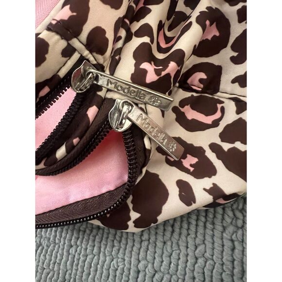 MODELLA MAKEUP Bag Pink Black White Leopard Print - Picture 4 of 4